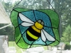stained glass bumble bee