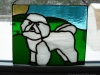stained glass bichon frise