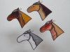 Stained glass horse ornaments