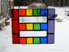 Reverse rainbow equality stained glass