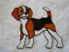 stained glass beagle