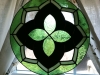 geometric floral stained glass