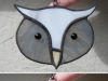 Stained glass small owl face suncatchers