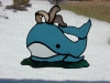 stained glass whale