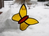 Stained glass butterfly ornament